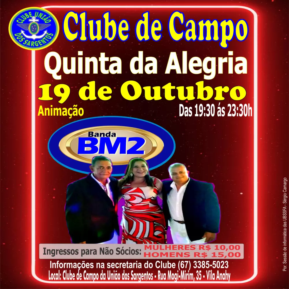 Quinta da Alegria no Clube de Campo 19/10/2023